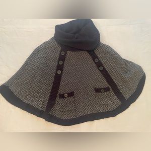 Candies - Poncho black and grey size L